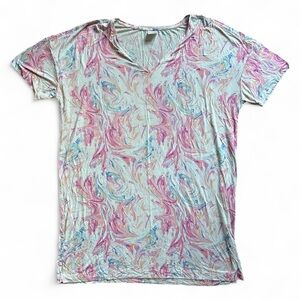 Soma COOL NIGHTS Short-Sleeve Sleepshirt Tie Dye Marble Size XL